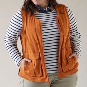 Duluth - Heirloom Gardening Vest Flex Stretch Pockets Burnt Orange Rust - XL
